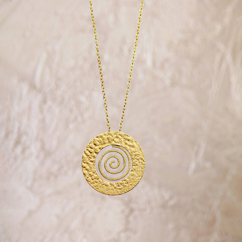 Gold Spiral Charm Pendant - The Earth Store - Fashion Accessories